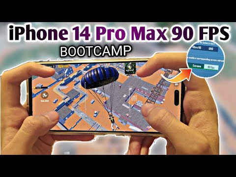 iPhone 14 Pro Max Bootcamp Test PUBG 90 FPS