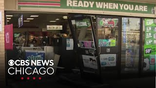 Group crashes car into 7-Eleven, steals ATM in Portage Park