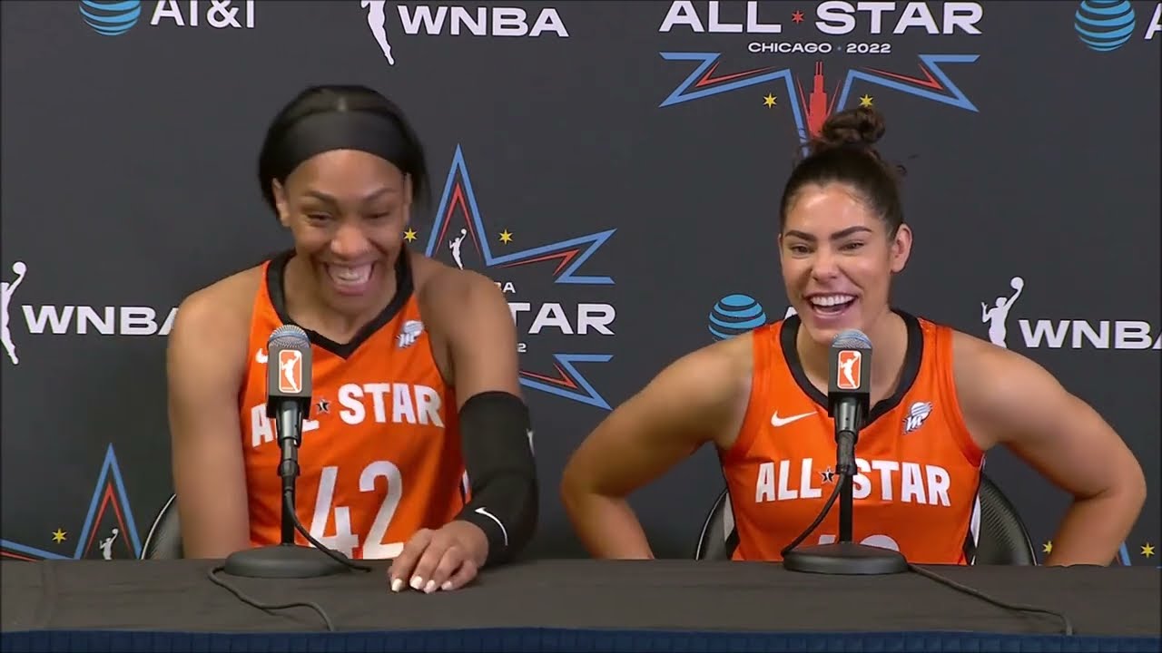 MVP Kelsey Plum A'ja Wilson Media Availability | 2022 WNBA All-Star Post Game Interview 