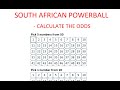 How to Calculate the Odds of Winning South African Powerball - Step by Step Instructions - Tutorial