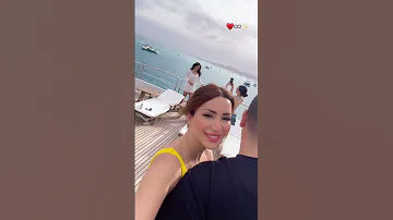 نسرين طافش بصحبة زوجها من اليخت المحتوى بأسلوب جميلة جلال اشتركوا وفعلوا الجرس 