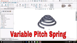 SolidWorks Tutorial: Variable Spring Design (How to sketch Variable Pitch Helix in SolidWorks)