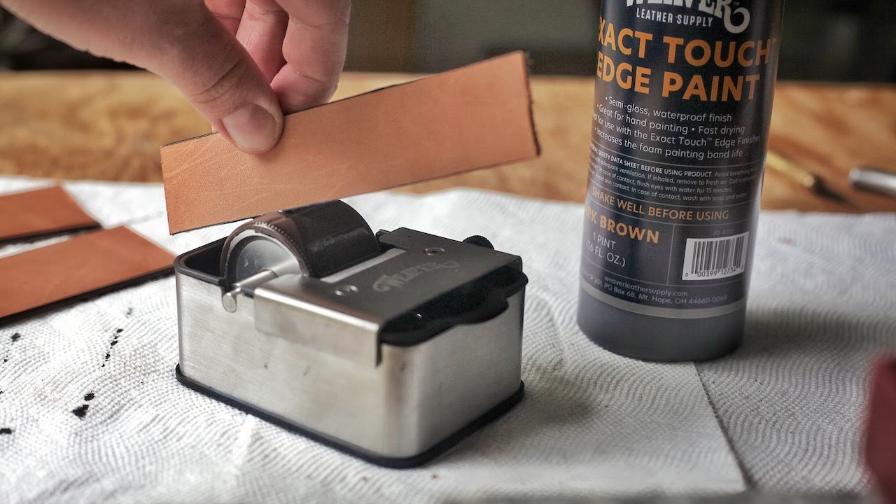 The Easiest Way to Paint Leather Edges! 