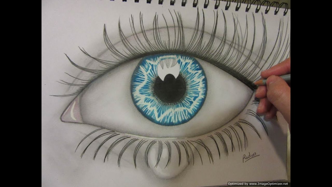 How To Draw A Realistic Eye With A Teardrop HOW to draw an eye with teardrop EASY WAY TO DRAW A REALISTIC EYE - YouTube