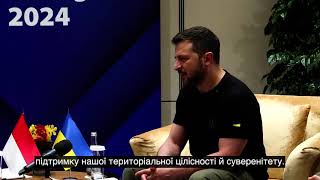 Володимир Зеленський у Сінгапурі провів зустріч з обраним Президентом Індонезії Прабово Субіанто