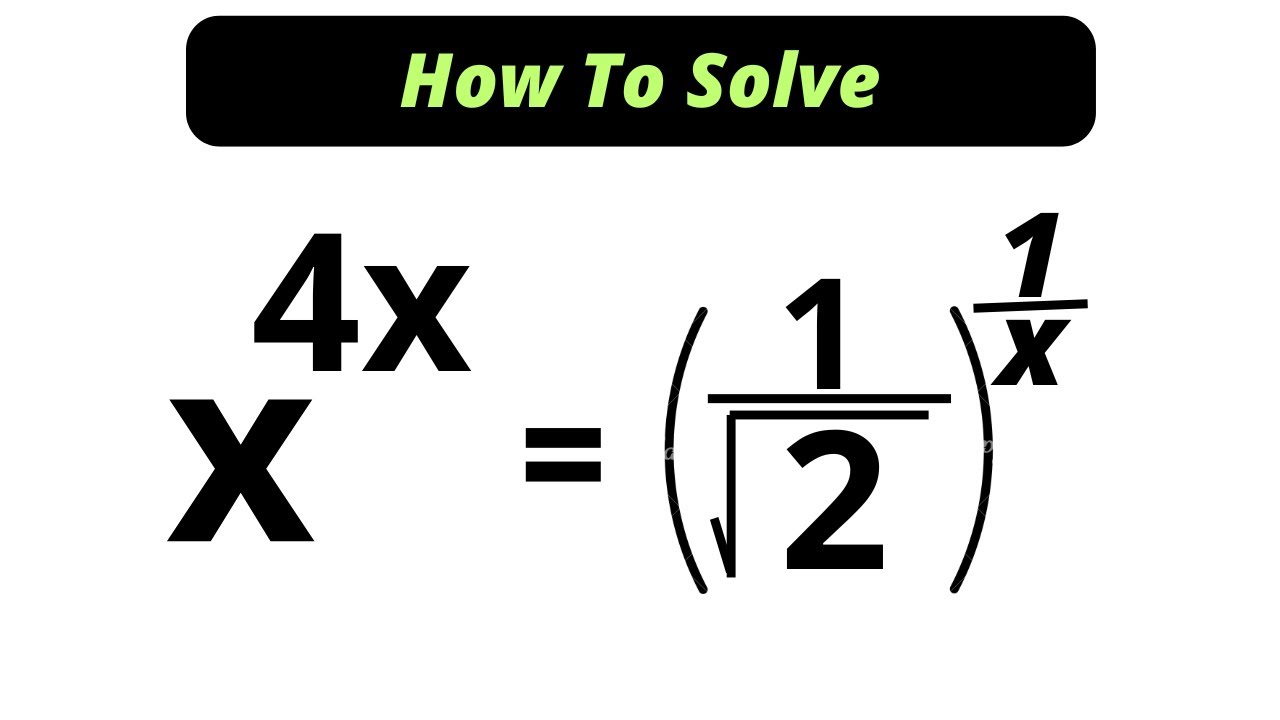 Math Olympiad Problem | How To Solve For X In This Problem