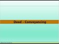 Deed  Conveyancing