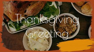 Video Template for a Happy Thanksgiving Card