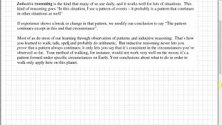 Making Conjectures and Inductive Reasoning