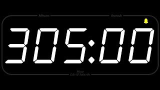 305 MINUTE - TIMER & ALARM - 1080p - COUNTDOWN