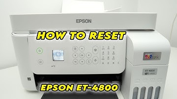 How to Reset Your Epson EcoTank ET-4800 Printer