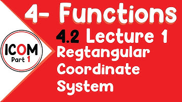 ICOM Part 1 | B. Math | EX 4.2 - Rectangular Coordinate System | Lecture 1