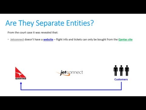 Qantas - Applying the Entity Principle