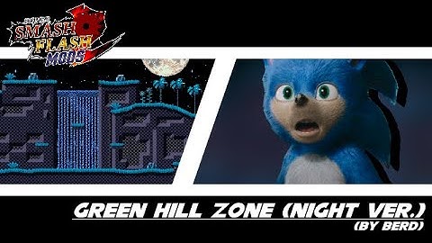 SSF2 Mods Showcase: Green Hill Zone (Night ver.) (by Berd)