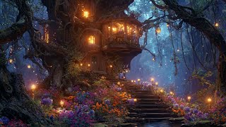 Deep Sleeping in FairyTale Garden Forest 🧚‍♀️ Ambience & Soft Music 🍄 Nature Sounds ASMR screenshot 4
