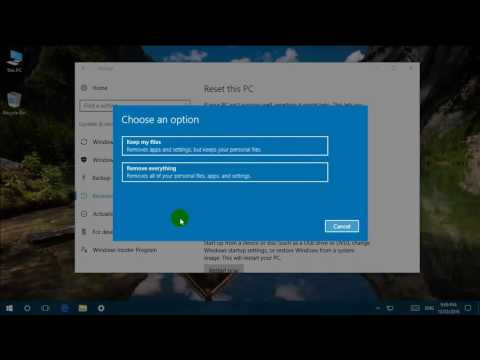 การ Reset Windows 10 กลับมาเหมือนลงใหม่ ง่ายๆ