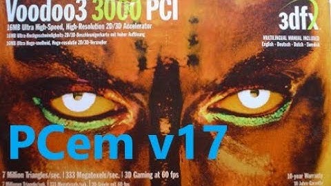 PCem v17 - Voodoo3 installation for Windows 98 SE