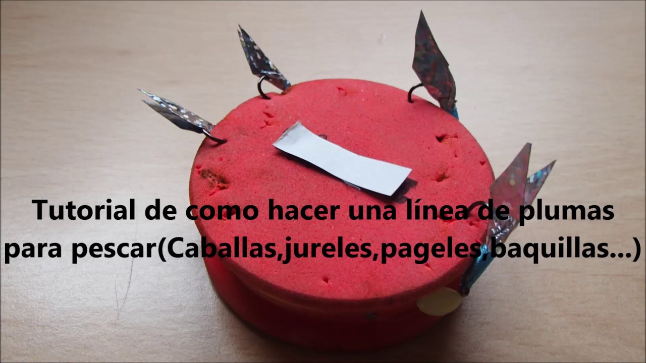 Tutorial.Línea de plumas para la pesca de jureles,caballas,pageles...