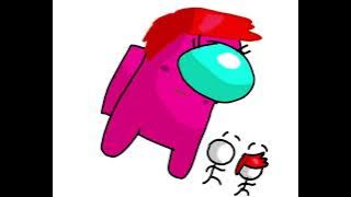 Drawing Ellie Rose as a crewmate with Stickmin pets