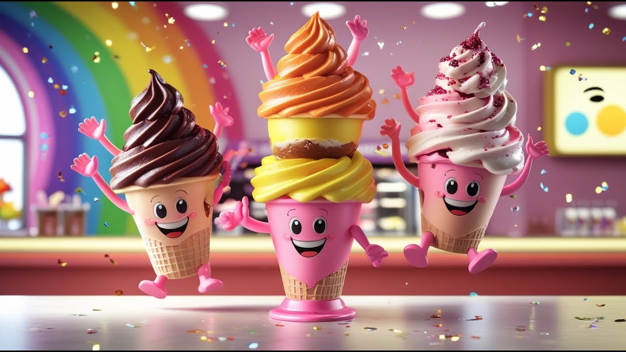 Counting Ice Creams Song 🍦🎶 | Learn Numbers for Kids | Fun Counting Nursery Rhymes for Toddlers