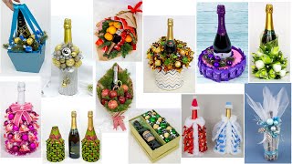 13 идей: ДЕКОР бутылки ШАМПАНСКОГО на Новый Год. Сладкие подарки своими руками
