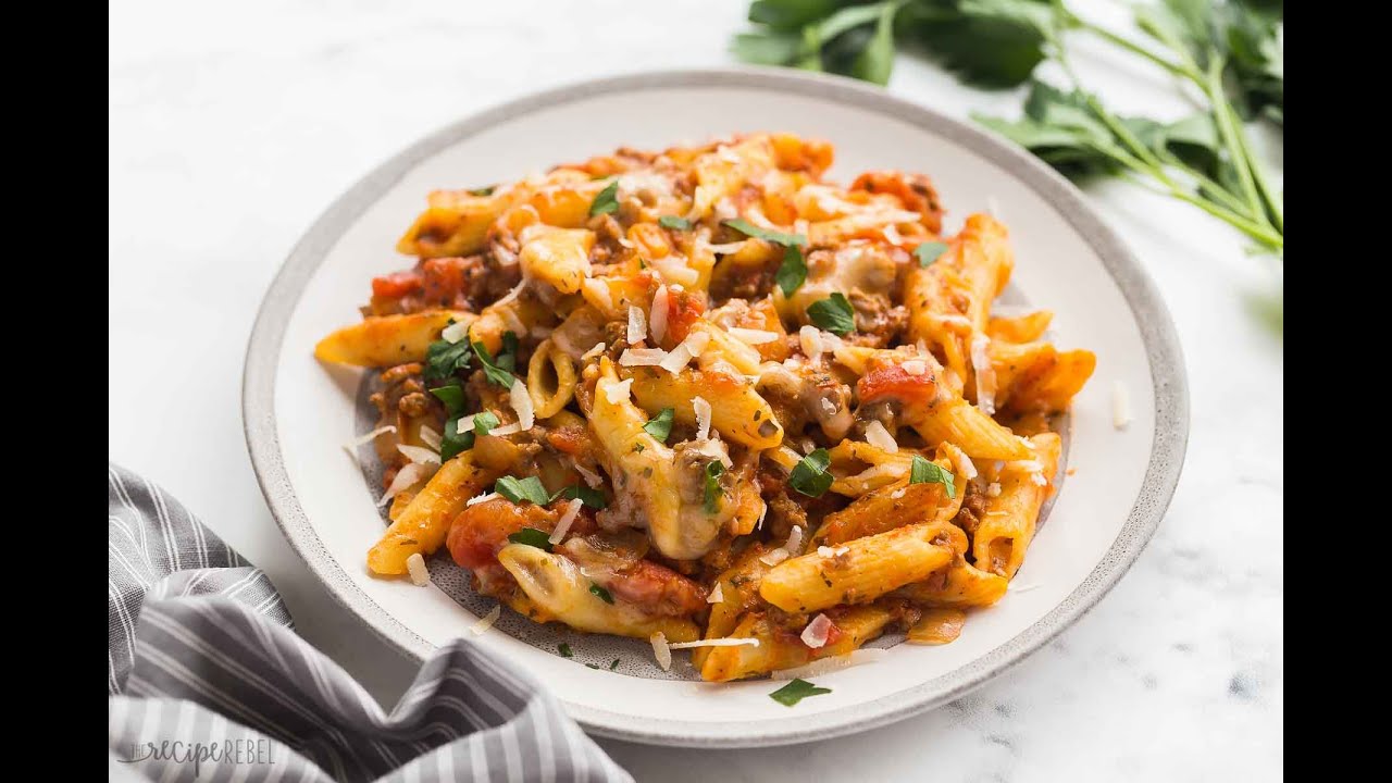 Baked Ziti with Italian Turkey Sausage - The Recipe Rebel