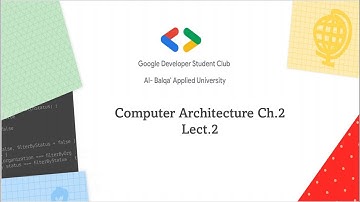 Computer Architecture Chapter 2 Lecture 2