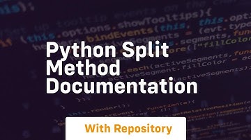 python split method documentation