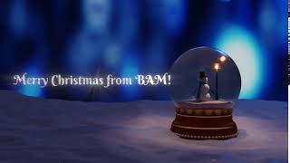 BAM Christmas snow globe