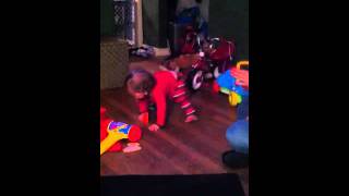 Cade's first steps