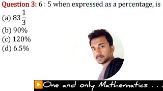 6 : 5 when expressed as a percentage is