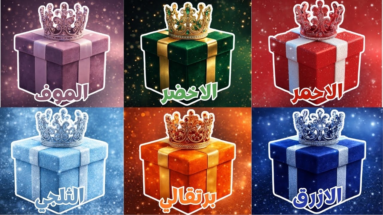 اختر هدية واحدة فقط | من 6 صناديق | نسخة 6 هدايا  | الاحمرالاخضر البنفسجي البرتقالي الازرق الثلجي 🔥🎁