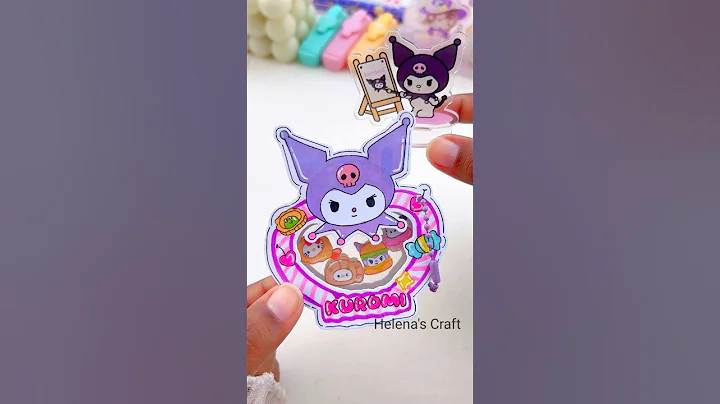 DIY cute kuromi keychain #shots #miniature #miniaturecrafts #miniatureworld #youtubeshorts #craft