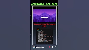 ❤️‍🔥Attractive login Page using HTML and CSS | web development | code buzz | #coding