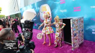 Betsey Johnson and Katy Bahm at the Stop That Train Premiere at Harmony Gold Theatre in West Hollywo