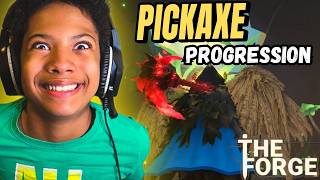 (PICKAXE PROGRESSION) Unlocking The New ONI PICKAXE In The Forge Roblox (Money methods)