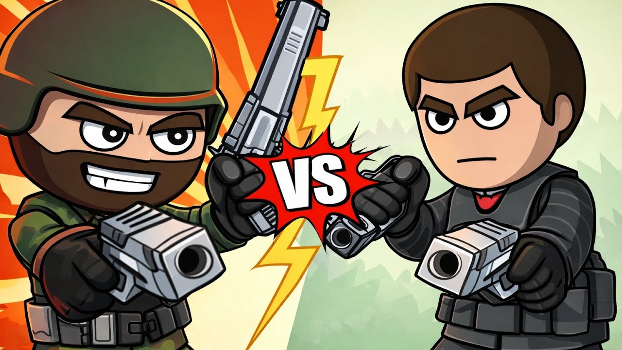 I played mini militia op pro game play😱😱☠️☠️