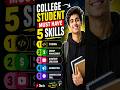 🎯 Top 5 Skills for College Students (Don’t Miss!)   #pythonprojects #techieprojects #coding