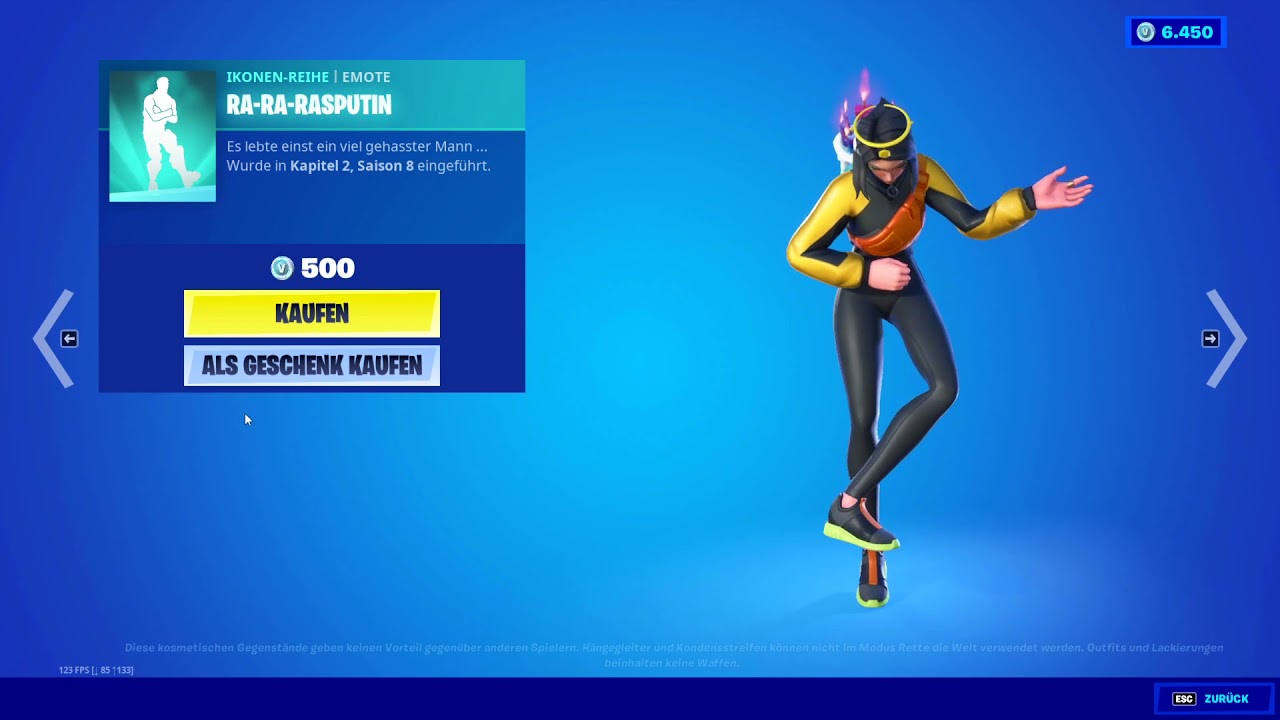 Fortnite RaRaRasputin Emote (mit Musik) YouTube