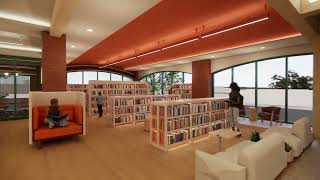 Library Design Interior Architecture Thesis - Video Walk Through - Mandy Henshaw Spring 2026