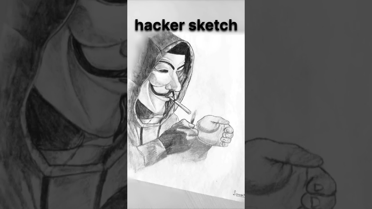 how to draw hacker easy 😈