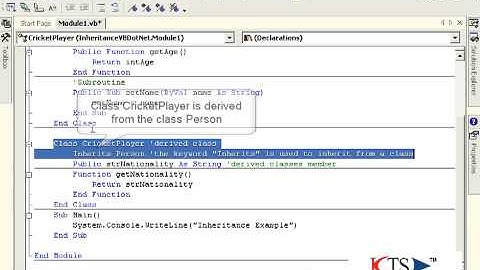Inheritance Example|OOP Concepts| VB.NET Programming| Video Tutorials