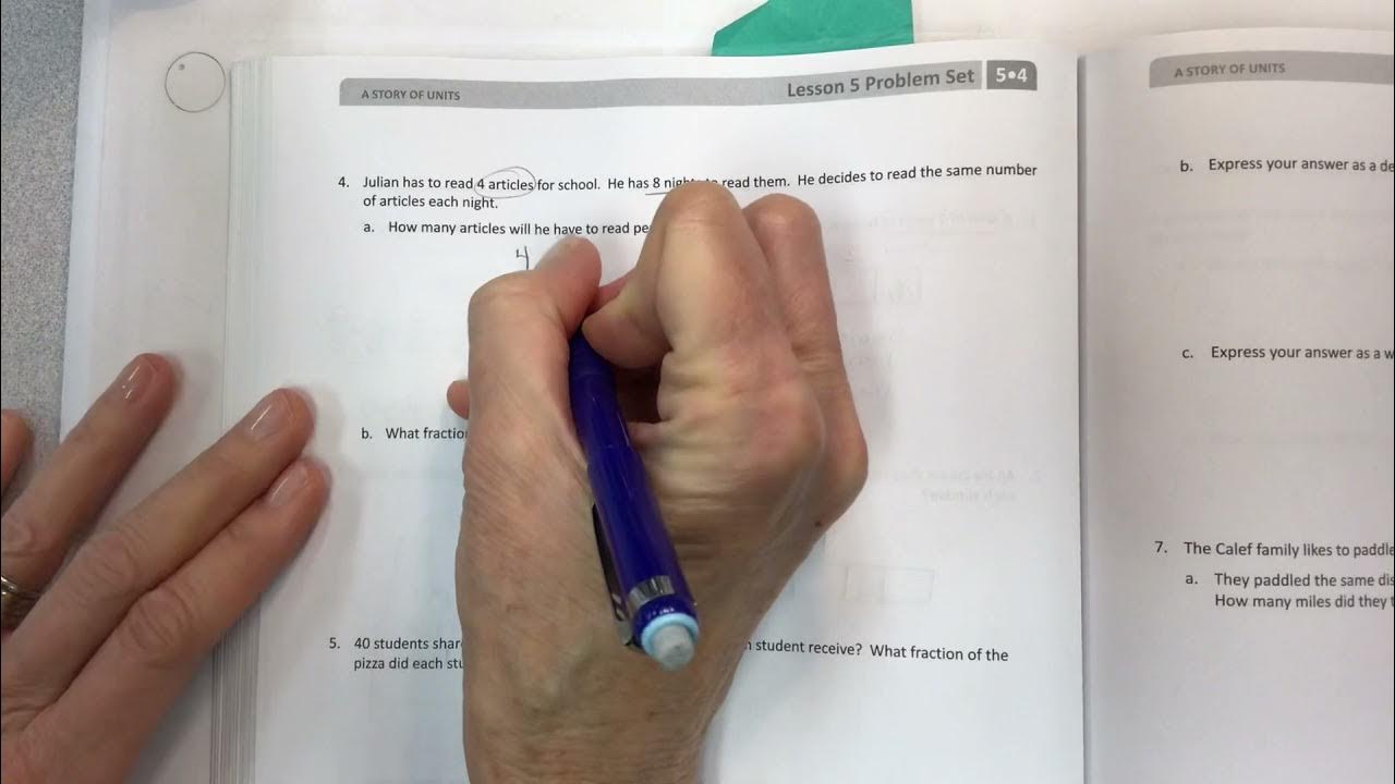 Eureka math grade 5 module 4 lesson 5 problem set - YouTube