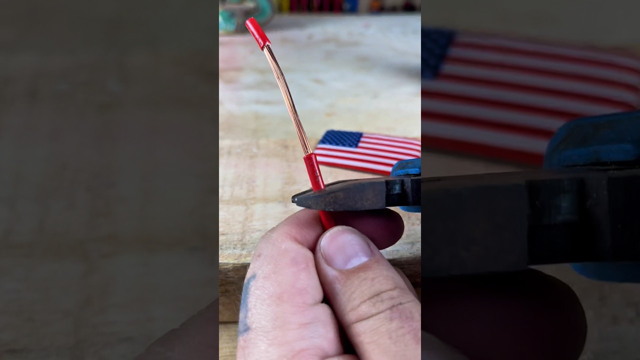 Best technique for making a ground wire. #USA #ElectricalSafety #ProInstallation #GroundWire