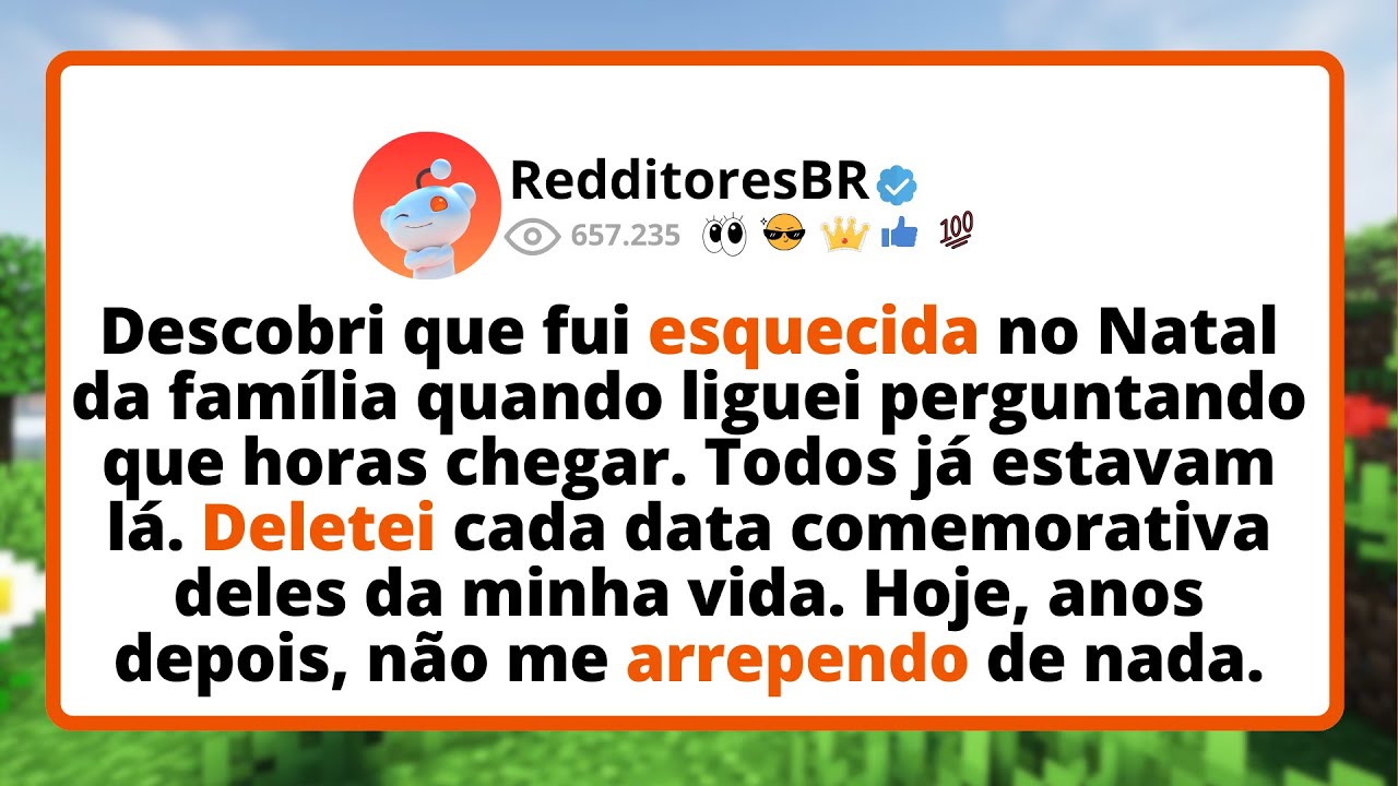 Descobri QUE fui esquecida no Natal da família QUANDO liguei perguntando que horas CHEGAR. Todos...