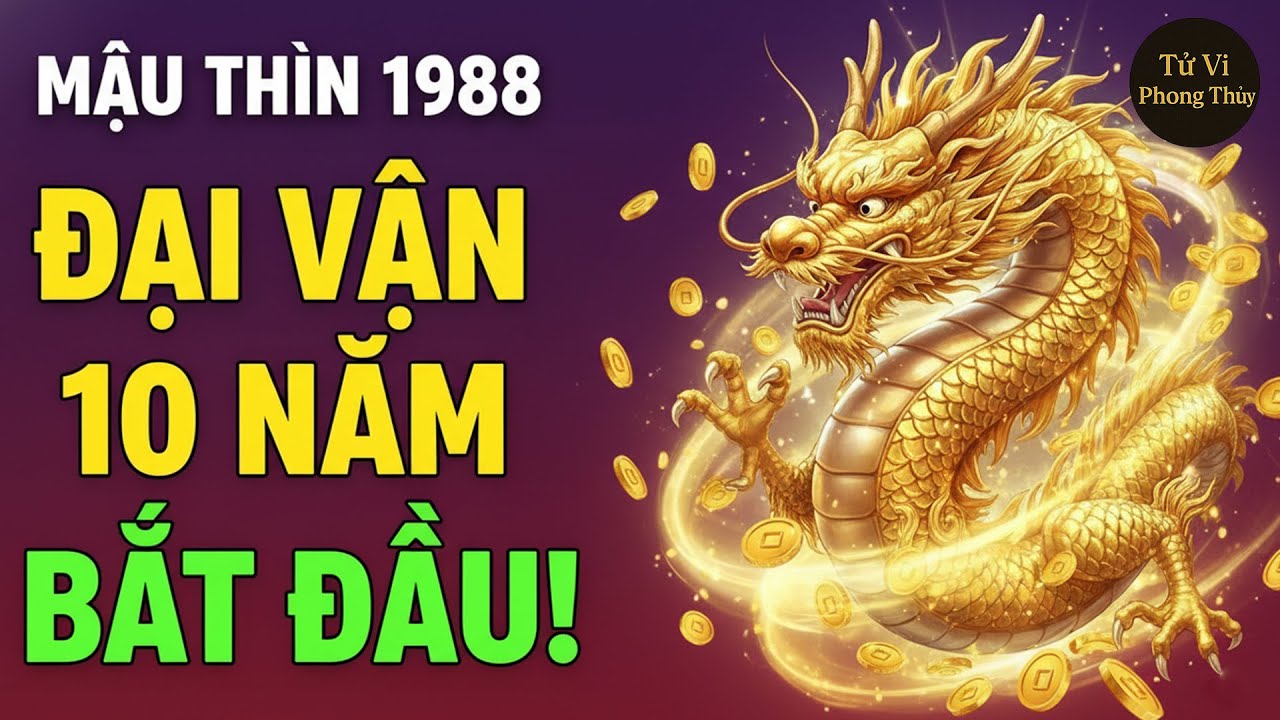 🐉 Mậu Thìn 1988 Năm 2026: Quý Nhân Lộ Diện– Đại Vận 10 Năm Có 1 Bắt Đầu #tuvi2026 #tuvi #phongthuy