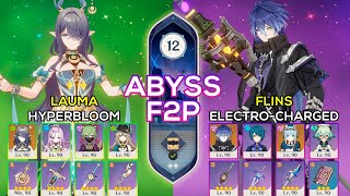 [F2P] C0 Flins Electro-charged & C0 Lauma Hyperbloom | Spiral Abyss 6.1 | Genshin Impact