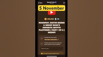 MemeFi youtube video code today 5 November | MemeFi YouTube video secret code today | #crypto