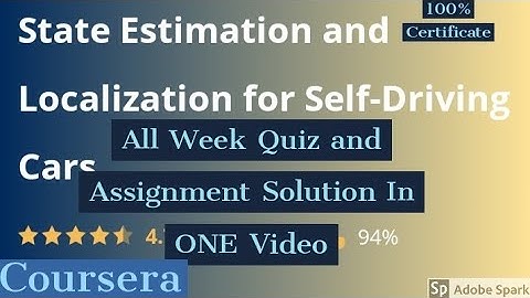 Coursera: State estimation and localization for self driving cars all week module quiz answer