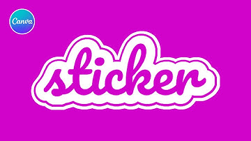 How to Create sticker text effect in canva #eaycanva#canva tutorial